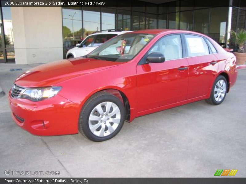 Lightning Red / Ivory 2008 Subaru Impreza 2.5i Sedan