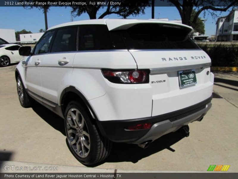 Fuji White / Ebony 2012 Land Rover Range Rover Evoque Prestige
