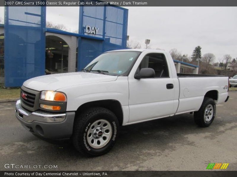 Summit White / Dark Titanium 2007 GMC Sierra 1500 Classic SL Regular Cab 4x4