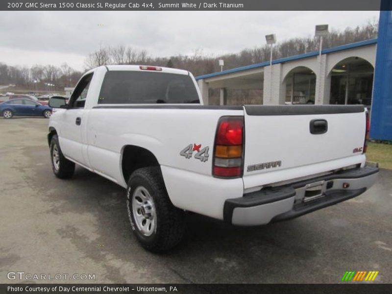 Summit White / Dark Titanium 2007 GMC Sierra 1500 Classic SL Regular Cab 4x4