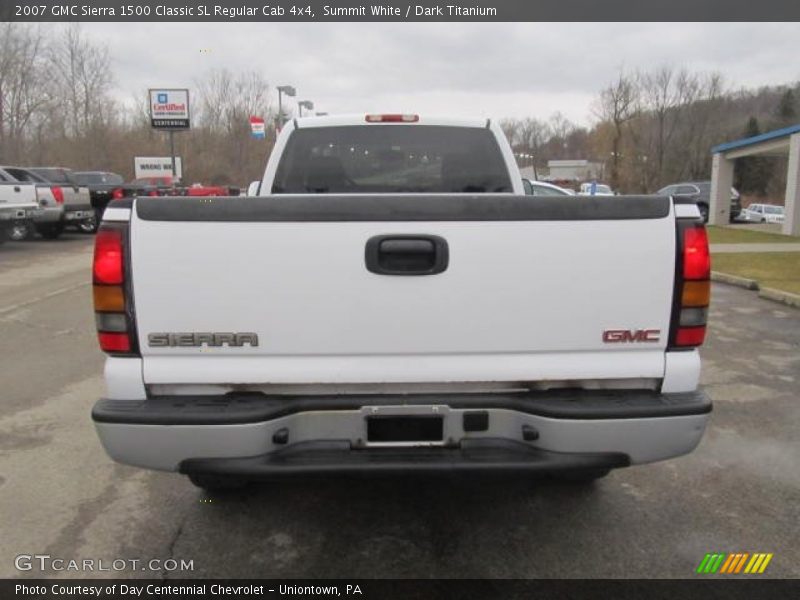 Summit White / Dark Titanium 2007 GMC Sierra 1500 Classic SL Regular Cab 4x4