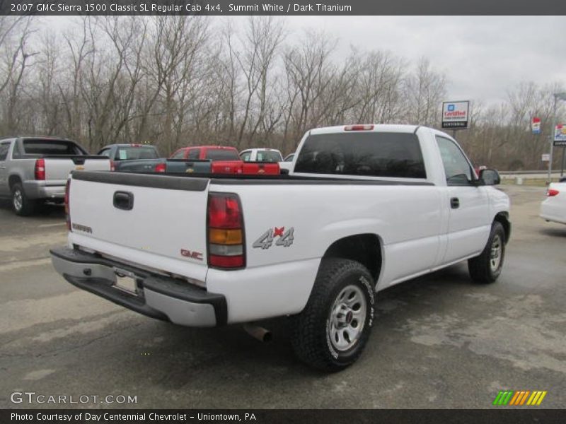 Summit White / Dark Titanium 2007 GMC Sierra 1500 Classic SL Regular Cab 4x4