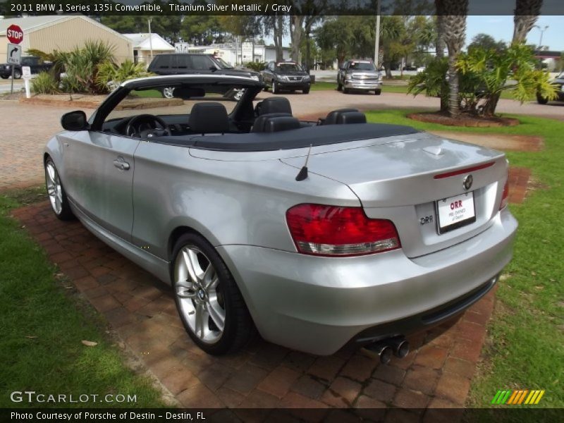 Titanium Silver Metallic / Gray 2011 BMW 1 Series 135i Convertible