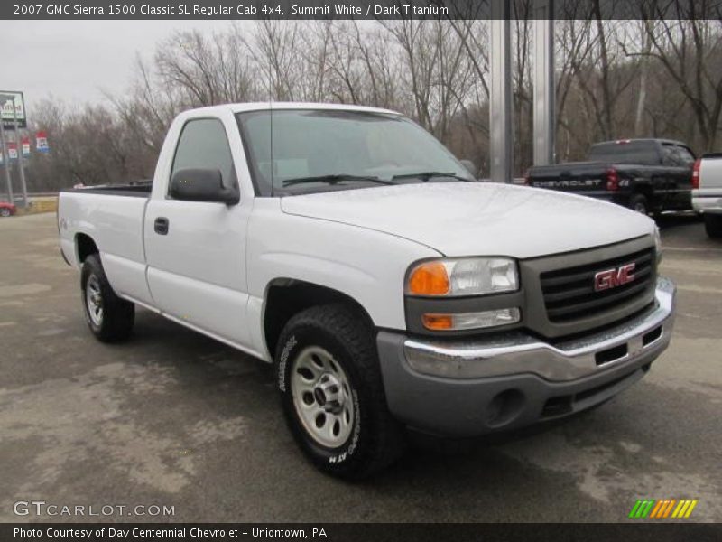 Summit White / Dark Titanium 2007 GMC Sierra 1500 Classic SL Regular Cab 4x4