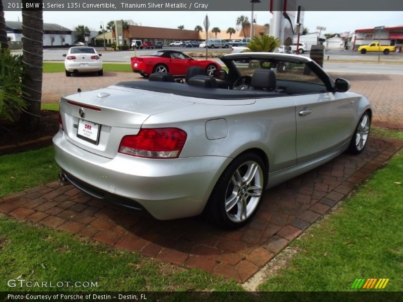 Titanium Silver Metallic / Gray 2011 BMW 1 Series 135i Convertible
