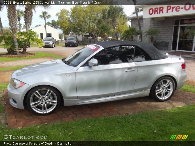 Titanium Silver Metallic / Gray 2011 BMW 1 Series 135i Convertible