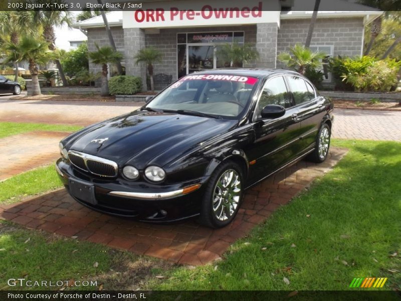 Ebony Black / Sand 2003 Jaguar X-Type 3.0