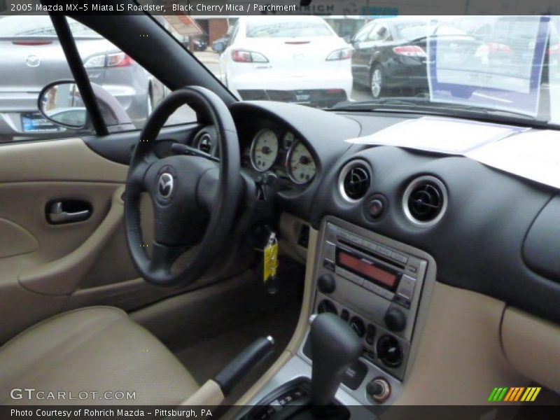 Black Cherry Mica / Parchment 2005 Mazda MX-5 Miata LS Roadster