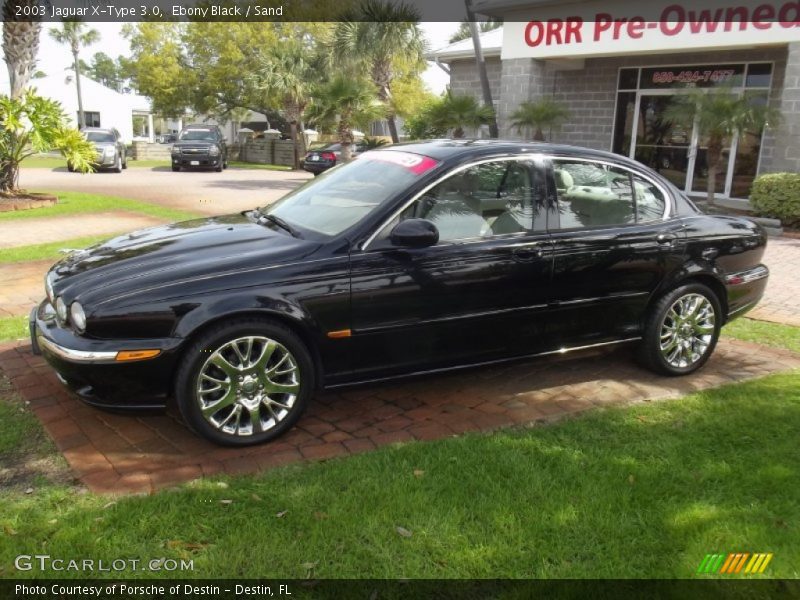 Ebony Black / Sand 2003 Jaguar X-Type 3.0