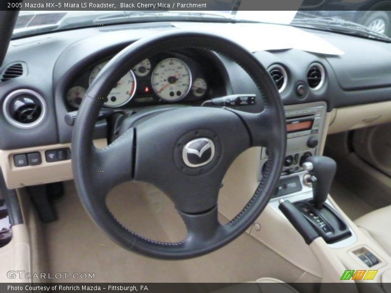Black Cherry Mica / Parchment 2005 Mazda MX-5 Miata LS Roadster