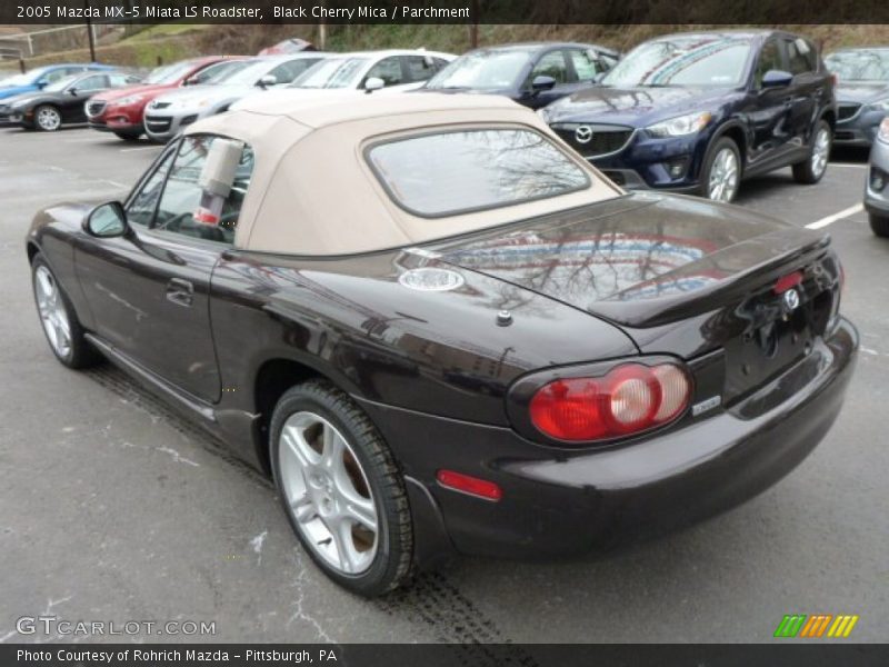 Black Cherry Mica / Parchment 2005 Mazda MX-5 Miata LS Roadster