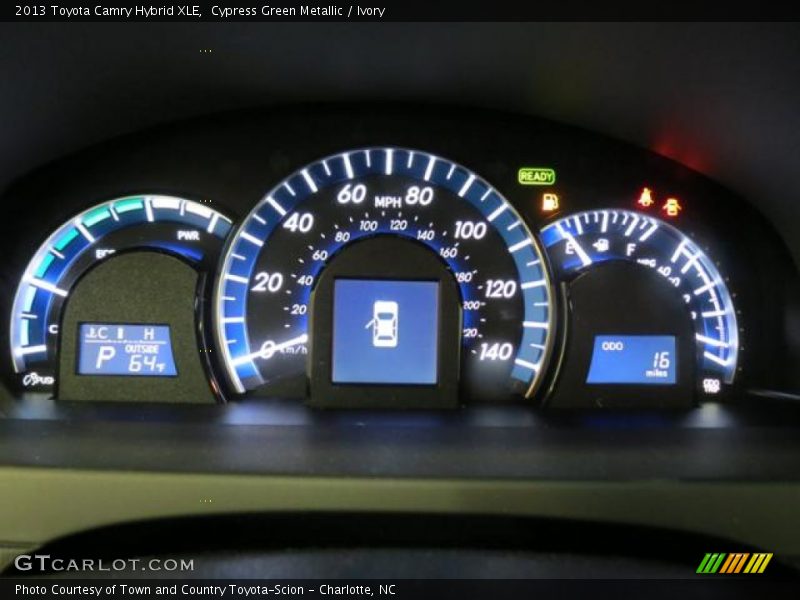 Cypress Green Metallic / Ivory 2013 Toyota Camry Hybrid XLE