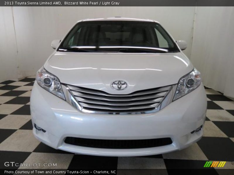 Blizzard White Pearl / Light Gray 2013 Toyota Sienna Limited AWD