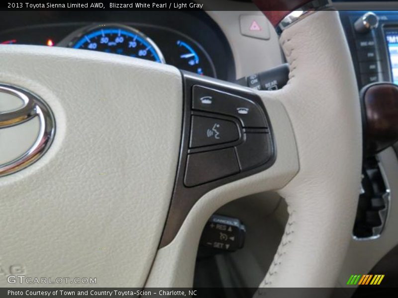 Blizzard White Pearl / Light Gray 2013 Toyota Sienna Limited AWD