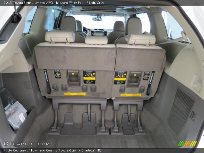Blizzard White Pearl / Light Gray 2013 Toyota Sienna Limited AWD