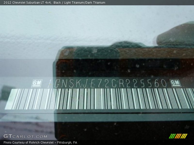Black / Light Titanium/Dark Titanium 2012 Chevrolet Suburban LT 4x4
