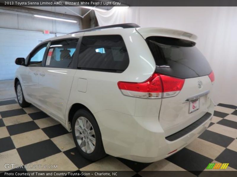 Blizzard White Pearl / Light Gray 2013 Toyota Sienna Limited AWD