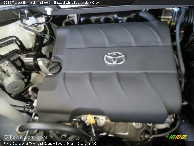 Blizzard White Pearl / Light Gray 2013 Toyota Sienna Limited AWD