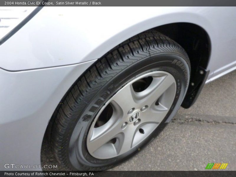 Satin Silver Metallic / Black 2004 Honda Civic EX Coupe