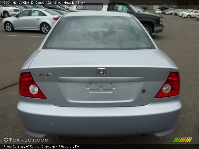 Satin Silver Metallic / Black 2004 Honda Civic EX Coupe