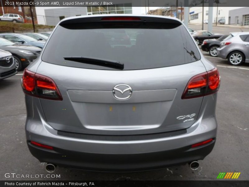 Liquid Silver Metallic / Black 2013 Mazda CX-9 Sport AWD