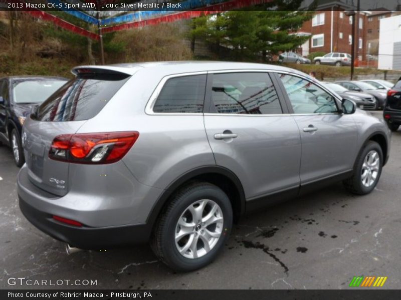 Liquid Silver Metallic / Black 2013 Mazda CX-9 Sport AWD