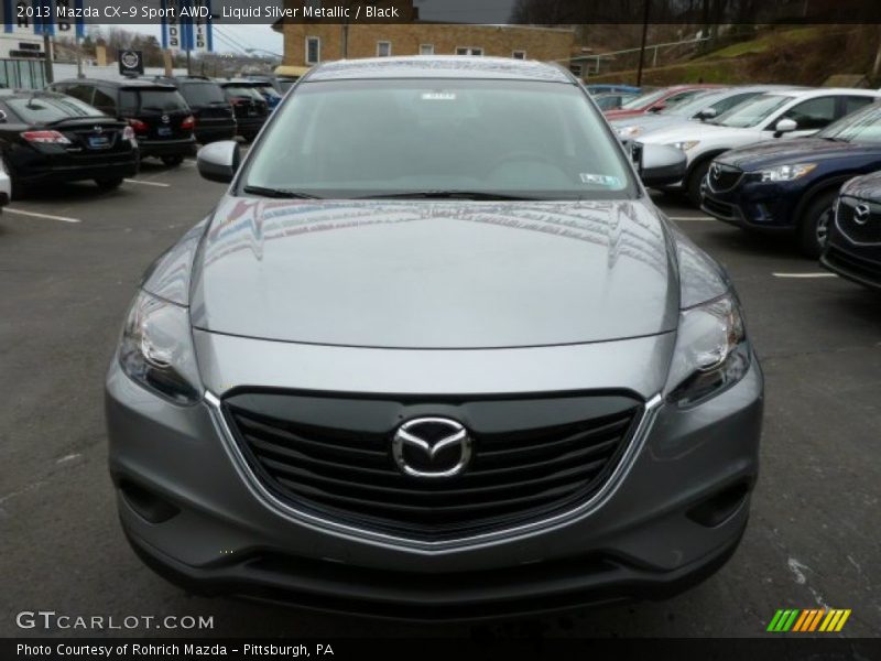 Liquid Silver Metallic / Black 2013 Mazda CX-9 Sport AWD