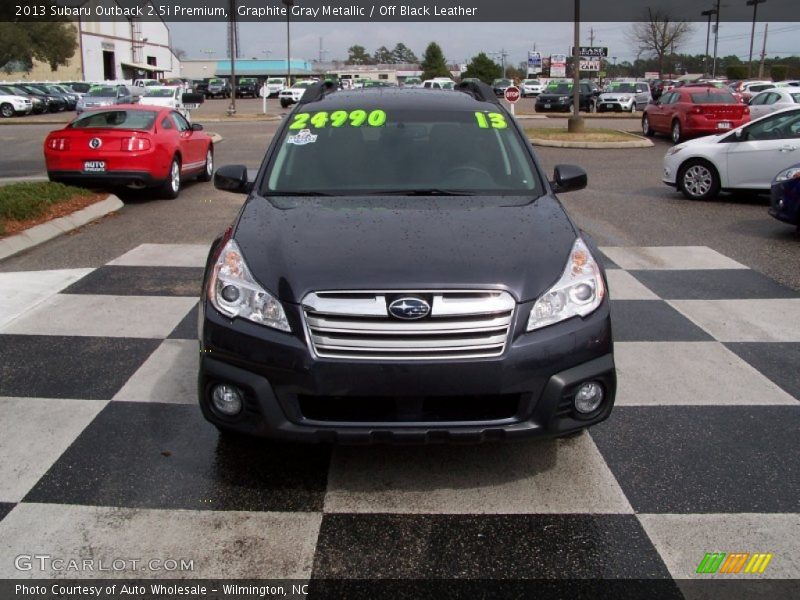 Graphite Gray Metallic / Off Black Leather 2013 Subaru Outback 2.5i Premium