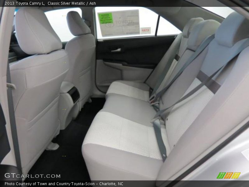 Rear Seat of 2013 Camry L