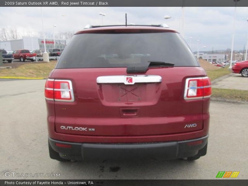 Red Jewel Tintcoat / Black 2009 Saturn Outlook XR AWD