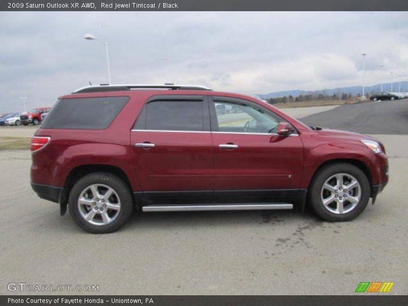 Red Jewel Tintcoat / Black 2009 Saturn Outlook XR AWD