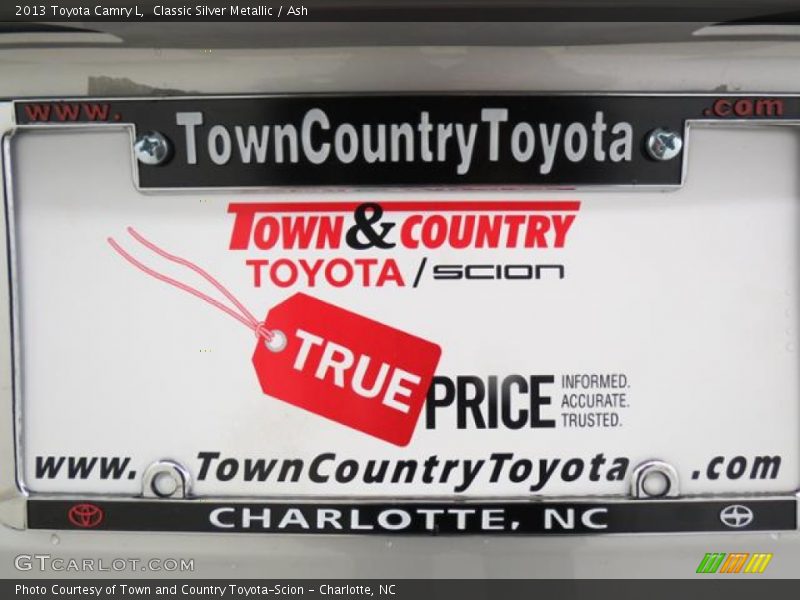 Classic Silver Metallic / Ash 2013 Toyota Camry L