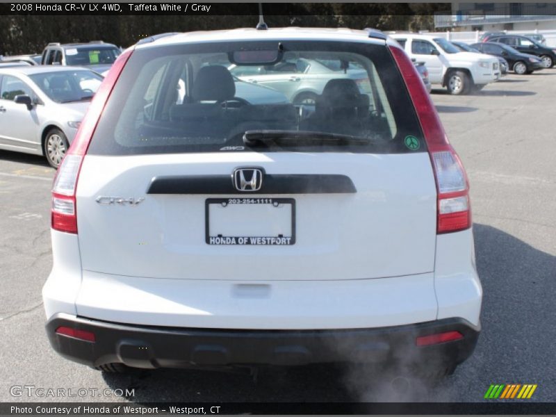 Taffeta White / Gray 2008 Honda CR-V LX 4WD