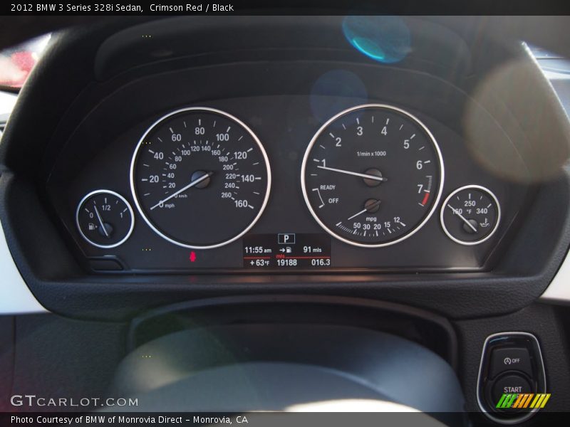 Crimson Red / Black 2012 BMW 3 Series 328i Sedan