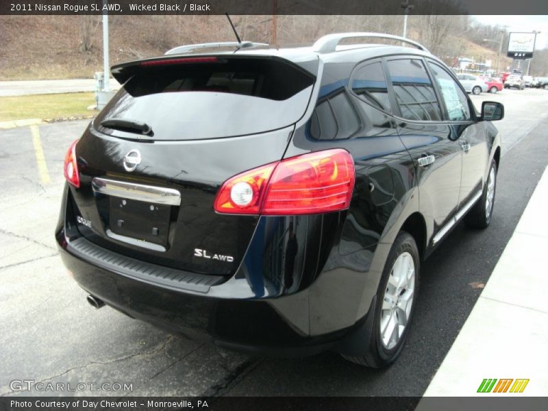 Wicked Black / Black 2011 Nissan Rogue SL AWD