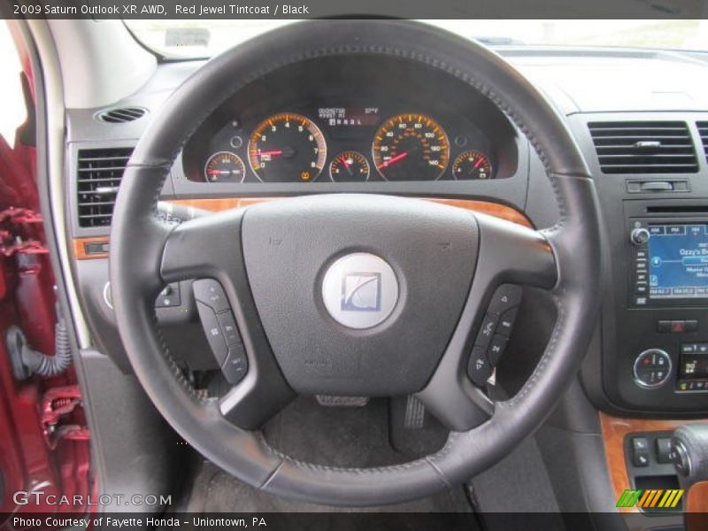 Red Jewel Tintcoat / Black 2009 Saturn Outlook XR AWD