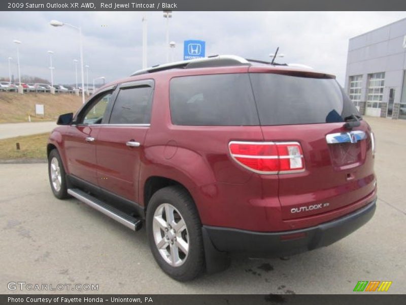 Red Jewel Tintcoat / Black 2009 Saturn Outlook XR AWD