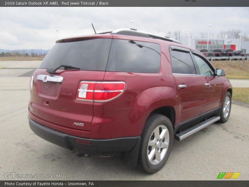 Red Jewel Tintcoat / Black 2009 Saturn Outlook XR AWD