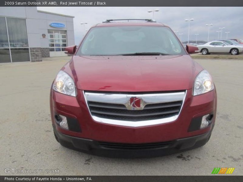 Red Jewel Tintcoat / Black 2009 Saturn Outlook XR AWD