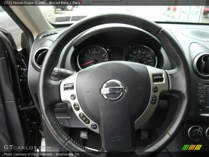 Wicked Black / Black 2011 Nissan Rogue SL AWD