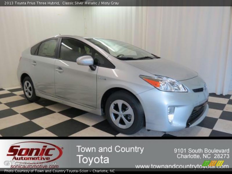 Classic Silver Metallic / Misty Gray 2013 Toyota Prius Three Hybrid