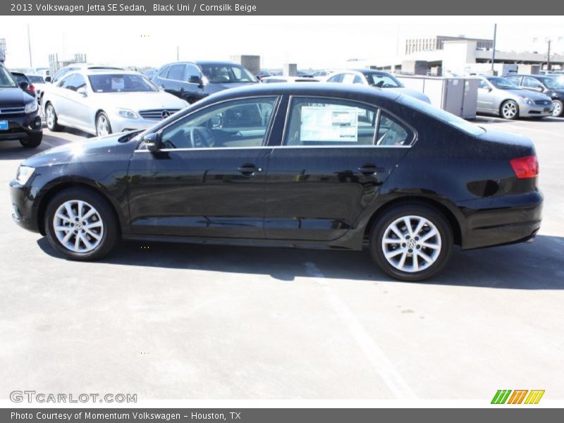 Black Uni / Cornsilk Beige 2013 Volkswagen Jetta SE Sedan