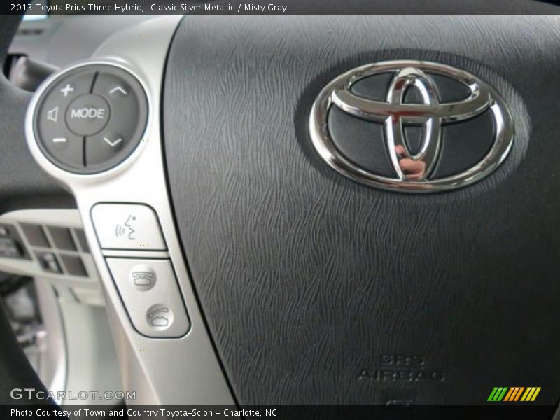 Classic Silver Metallic / Misty Gray 2013 Toyota Prius Three Hybrid