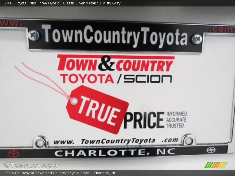 Classic Silver Metallic / Misty Gray 2013 Toyota Prius Three Hybrid