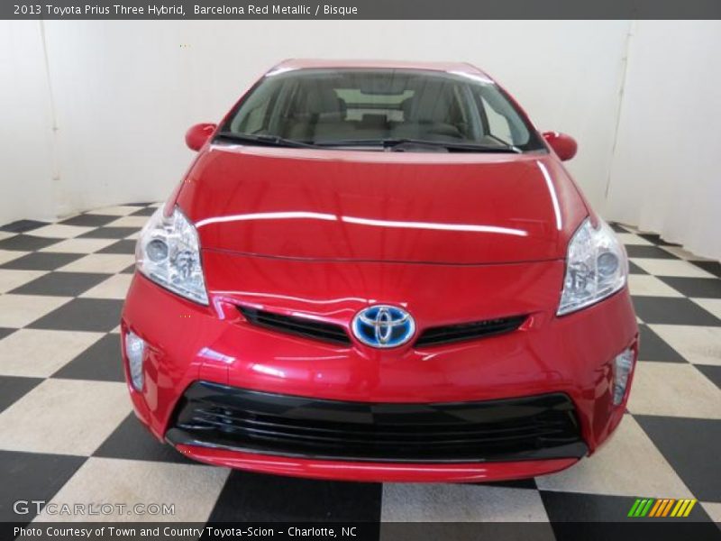 Barcelona Red Metallic / Bisque 2013 Toyota Prius Three Hybrid