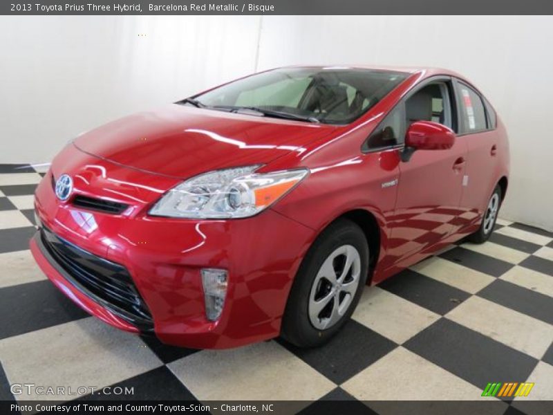 Barcelona Red Metallic / Bisque 2013 Toyota Prius Three Hybrid