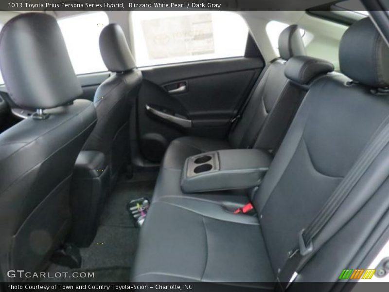Rear Seat of 2013 Prius Persona Series Hybrid