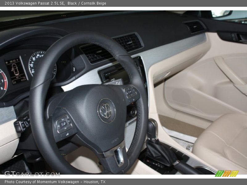 Black / Cornsilk Beige 2013 Volkswagen Passat 2.5L SE