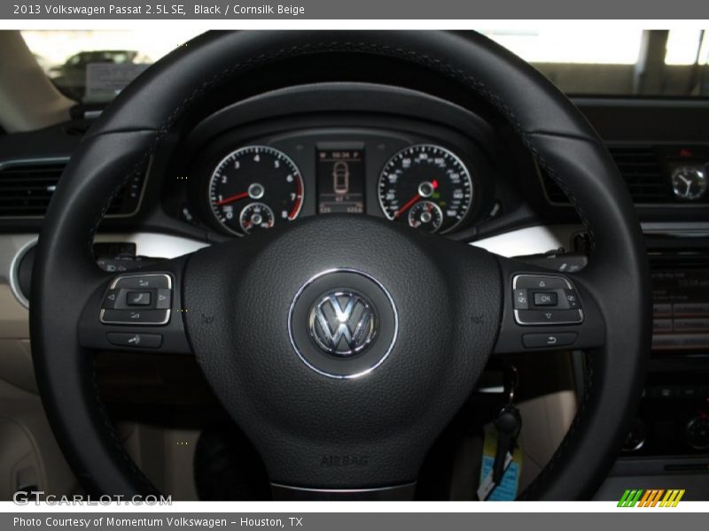 Black / Cornsilk Beige 2013 Volkswagen Passat 2.5L SE