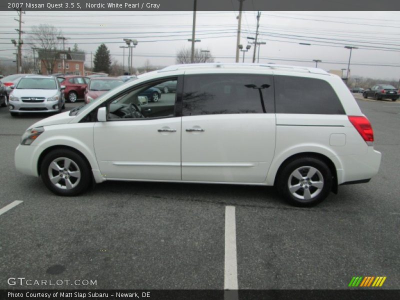 Nordic White Pearl / Gray 2007 Nissan Quest 3.5 S